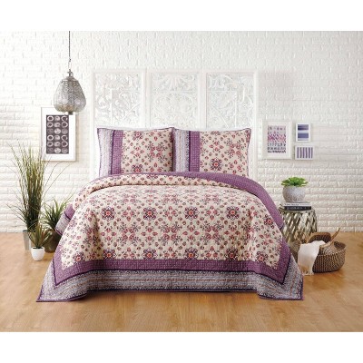 Full/Queen Lola Quilt Purple/Ivory - Jessica Simpson