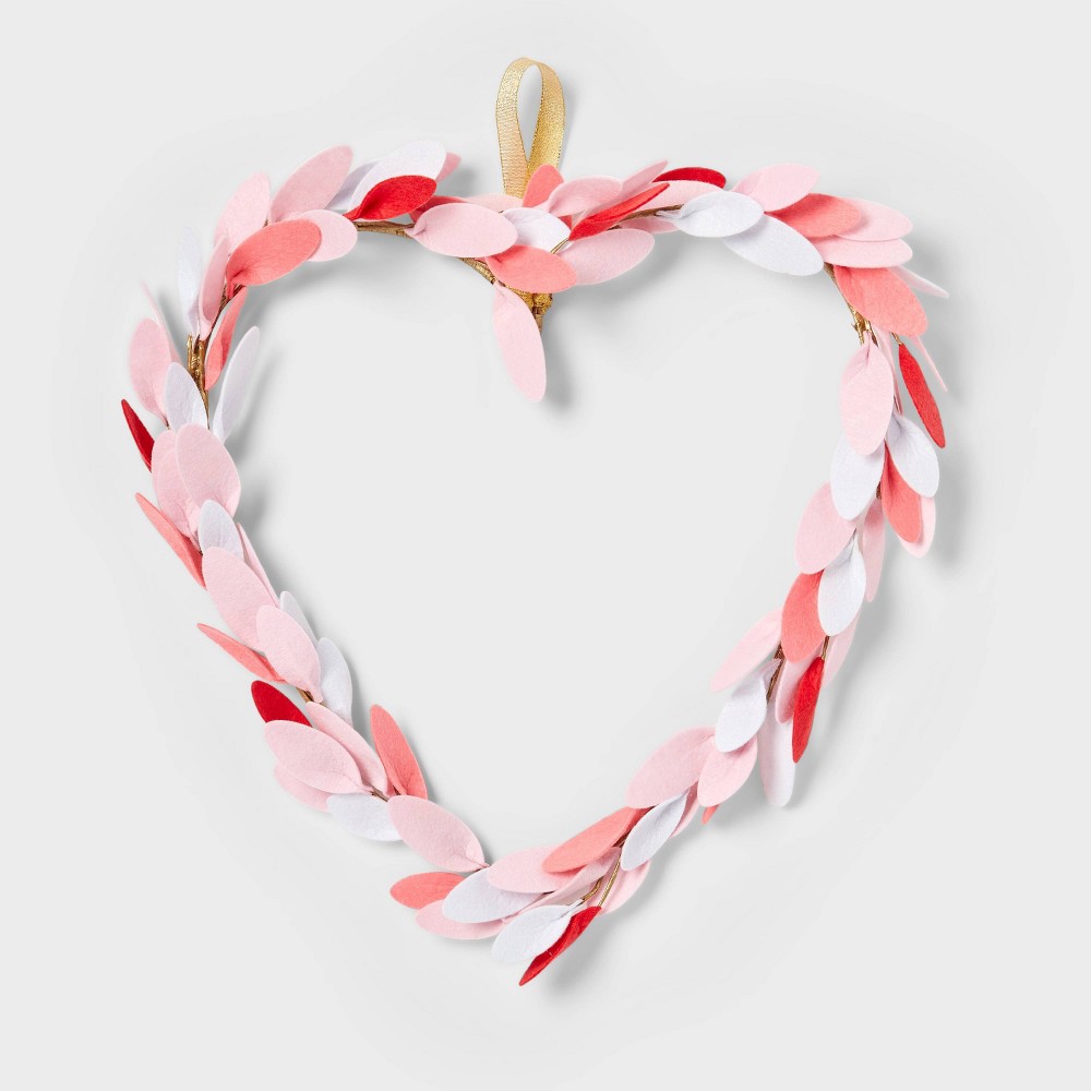 Wrapped Botanical Heart Wreath Valentine's Day Decorative Sculpture - Spritz™