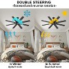 FUFU&GAGA 65" Reversible 8-Blade Ceiling Fan with Black/Brown Dual Finish, Timer, Remote Control - 4 of 4
