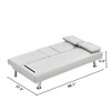 NicBex 66.1 Inch PVC Convertible Folding Futon Sofa Bed with Armrest for Living Room,Office,Apartment,Bedroom - 4 of 4