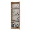 Okak 4/5 Tier Tall Flat Bookshelf Corner Organizer,Wooden Display Bookcase Open Storage Rack for Office,Living Room - 2 of 4