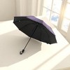 Unique Bargains Outdoor Umbrella 10-rib Twill Business Manual Umbrella Sun Protection Impact Cloth Vinyl 42.52"x29.13" 1 Pcs - 2 of 4