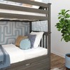 Max & Lily Bunk Bed with Ladder on End and Trundle, Twin-Over-Twin Bed Frame for Kids - 3 of 4