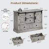 Farmhouse 4 Drawer Dresser, 45" Wood Dressers with Sliding Barn Doors, TV Stand with Large Drawers & Bar Handles, for Living Room - 2 of 4