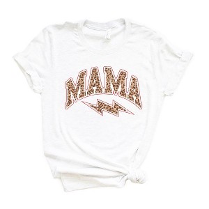 Simply Sage Market Women's Mama Leopard Lightning Bolt Short Sleeve Graphic Tee - 1 of 3