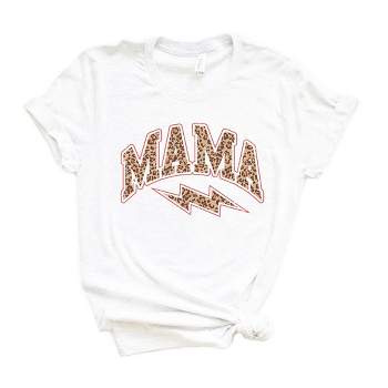 Simply Sage Market Women's Mama Leopard Lightning Bolt Short Sleeve Graphic Tee