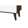 Chic Crate-Modern Amidon Media Console – 63In TV Stand w/ 2-Shelf & 1-Cabinet Storage, Fits 55-63In TVs (Walnut/White) - 2 of 4