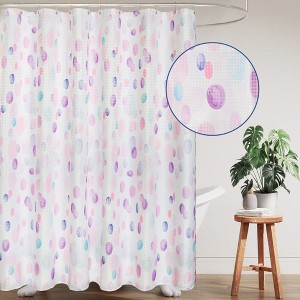 Awesome Home Watercolor Painter Dots Texture Shower Curtain, 72"X72" - 1 of 4