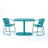 LOVMOR Iron 3 Piece Outdoor Bistro Set in Coral - 3 of 4