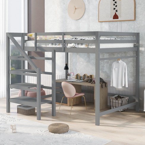 Gray loft hot sale bed