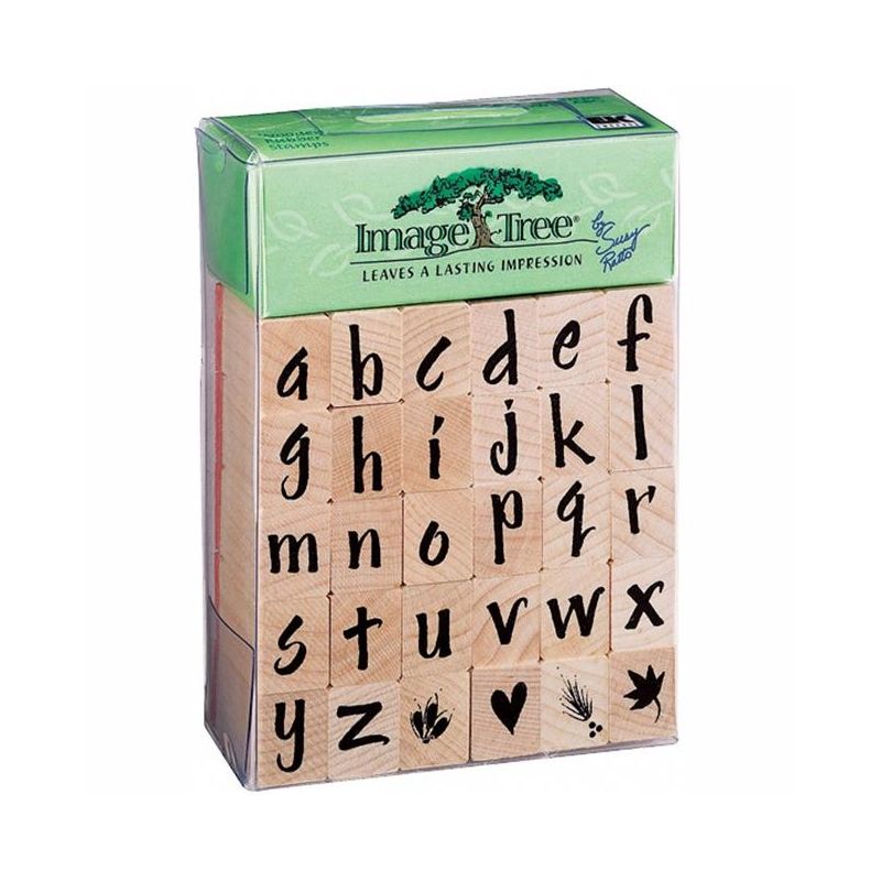 Image Tree Handle Rubber Stamp Set-Susy Ratto Brush Letter Alphabet/Lower, 1 of 2