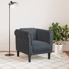 vidaXL - Dark Gray Velvet Upholstered Armchair - 1-Seater Sofa Chair - Modern Accent Chair for Living Room/Bedroom - 2 of 4