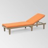 Nadine Acacia Wood Chaise Lounge with Water-Resistant Cushion: Christopher Knight Home - 2 of 4