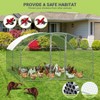 Large Metal Chicken Coop, Walk-in Poultry Cage with Cover, Dome Roof Hen House with Security Lock, Chicken Run for Backyard, 9.8' x 6.5' x 6.5' - 4 of 4