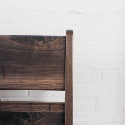 Calverson Queen Walnut Wood Panel Headboard