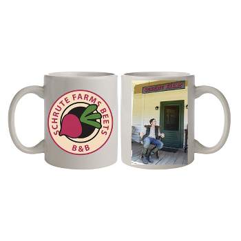 The Office Dwight Schrute Farms Beets Ceramic Coffee Mug 11 Oz. Beverage Cup Multicoloured
