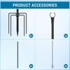 10 FT Metal Patio String Lights Poles 2 Pack, Garden String Light Poles On Deck, Tall Hanging Light Poles for Backyard - 4 of 4