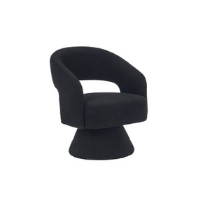 NicBex Velvet Swivel Barrel Accent Chair,Upholstered Swivel Living Room Chairs with Mid-Height Backrest,Accent Chairs for Living Room - 1 of 4