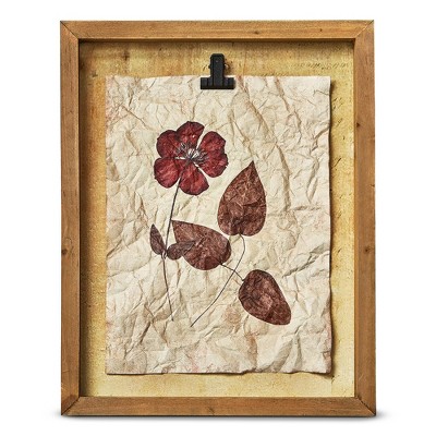 tagltd Wildflower Shadow Box Wall Art Ruby