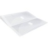JAM Paper 9 3/4'' x 13'' 12pk Plastic 2 Pocket Envelopes with Hook & Loop Closure, Letter Booklet - Clear - 4 of 4