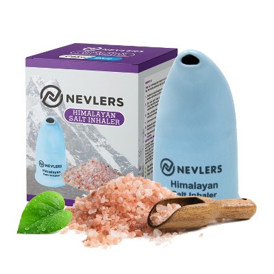 Nevlers Salt Inhaler with 6 Oz of Natural Himalayan Pink Salt