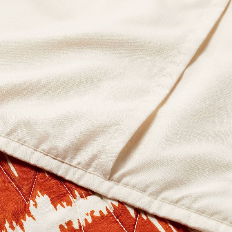 Printed with Fringe Groove Print Quilt Sham White/Burnt Orange - Opalhouse™ designed with Jungalow™, 4 of 5