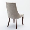 CAVINAS Modern Linen Dining Chairs, Channel Kitchen Dinner Chair Comfy Fabric Upholstered Accent Chair, with Curved Solid Wood Legs - 4 of 4