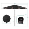 Sonkuki Patio 10FT LED Market Umbrellas With Solar Lights, Table Umbrella for Patio and Outdoor With Tilt Button for Deck and Pool - 3 of 4