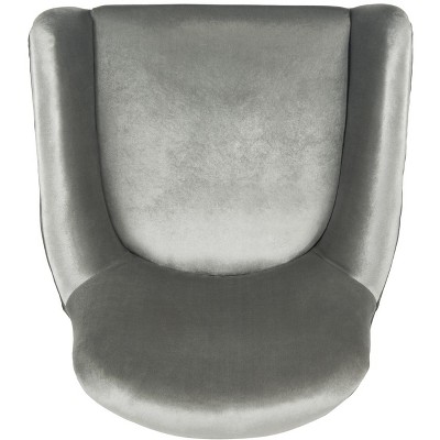 Elegant Transitional Beige Velvet Accent Chair with Gold Cap Legs