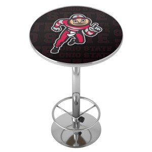 Ohio State University Bar Table with Footrest by Trademark Gameroom - 1 of 4