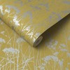 Grace Summer Yellow and Silver Trail Floral Paste the Wall Wallpaper - 3 of 4