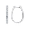 GILDED 1/4 to 1 ct t.w. Natural Diamond Hoop Earrings in Sterling Silver or 14KT Gold-Plated Silver - 3 of 4