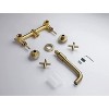 PAGED Bathroom Faucets Double Handle Bathroom Sink Faucet Wall Mount Vanity Faucet with Brass Ceramic Disc Cartridge System - 2 of 4