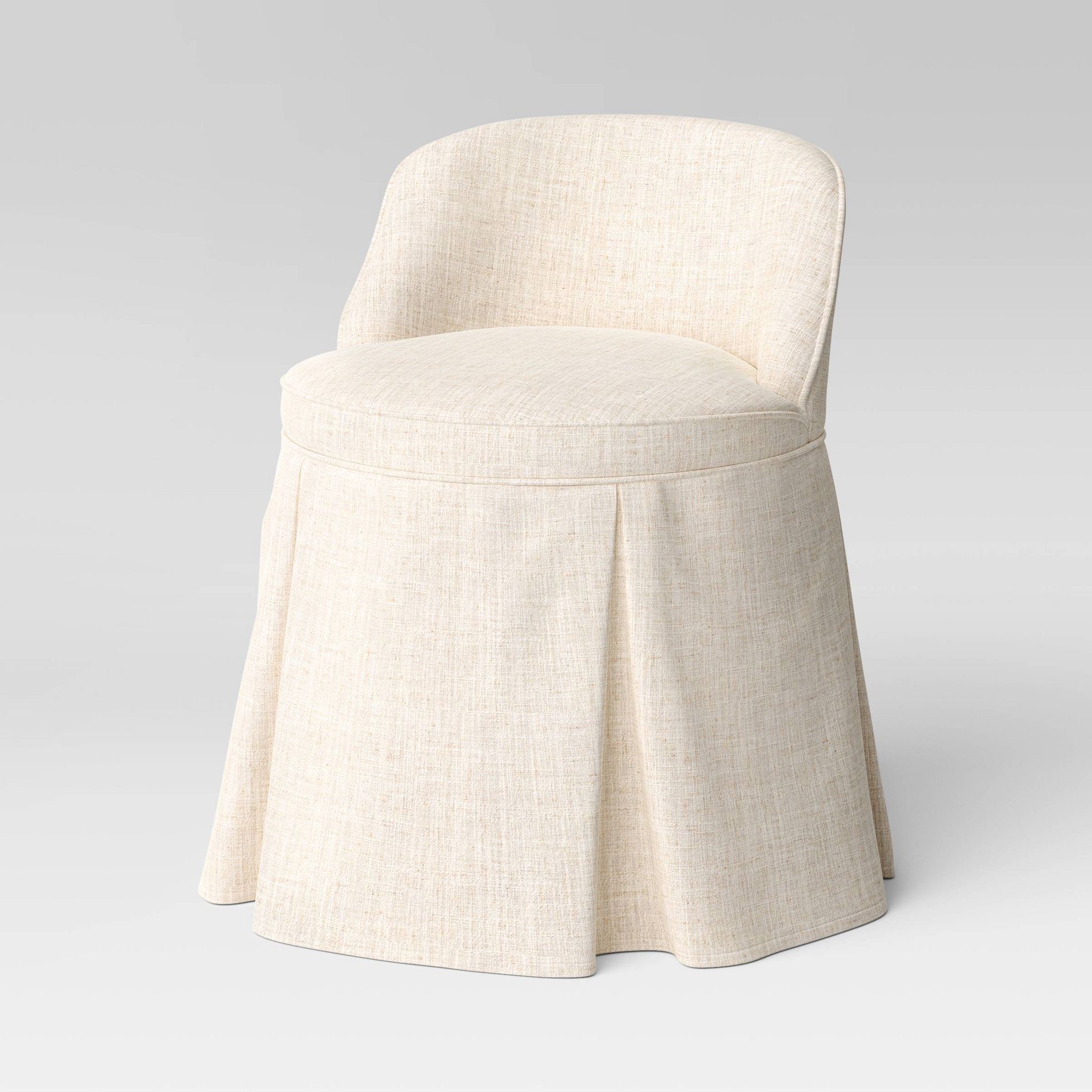 Teen Vanity Chair Classic Linen Talc - Threshold™ designed with Studio McGee