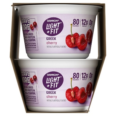 Light + Fit Nonfat Gluten-Free Cherry Greek Yogurt - 4ct/5.3oz Cups_5