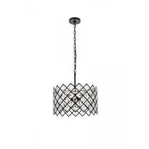 Elegant Lighting Lyla 16 inch pendant in black - 1 of 4