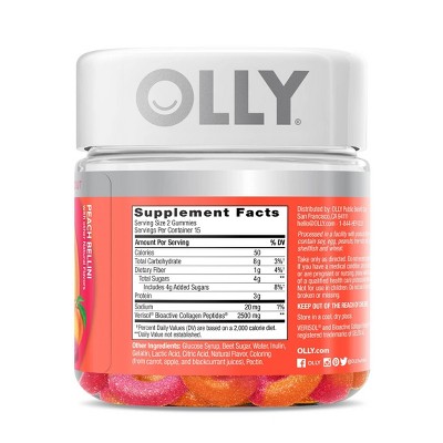 OLLY Collagen Rings Supplement Gummies for Skin Resilience - 30ct