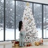 Whisen 9FT Prelit Flocked Christmas Tree, Realistic Fraser Fir Look, 750 Warm Lights, Flame-Retardant & Stable Steel Frame - Green - 3 of 4