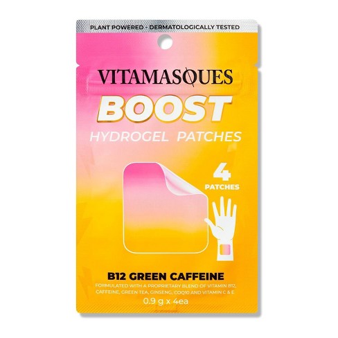 Vitamasques Boost B12+green Caffeine Vitamin Hydrogel Face Patches
