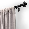 Lumi Home Furnishings 28"x48" Decorative Drapery Single Rod Set with Urn finials Oil Rubbed Bronze - 2 of 4