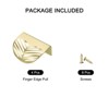 Unique Bargains Zinc Alloy Cabinets Dresser Drawer Leaf Pulls Gold 4 Pcs - 3 of 4