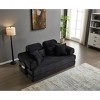 TiramisuBest Floor Couch, Convertible Floor Sofa Bed with Pillow, Chenille Fabric Compression Futon Couch Sleeper for Living & Bedroom, Gray - 3 of 4