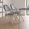 2/4/6 Pack Folding Chairs, PU Leather Cushions, 350Lb Capacity, Stackable Indoor/Outdoor - 4 of 4