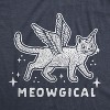 Womens Meowgical T Shirt Funny Magical Cat Unicorn Pet Kitty Lover Graphic Tee - Crazy Dog Women's T Shirt - 2 of 4
