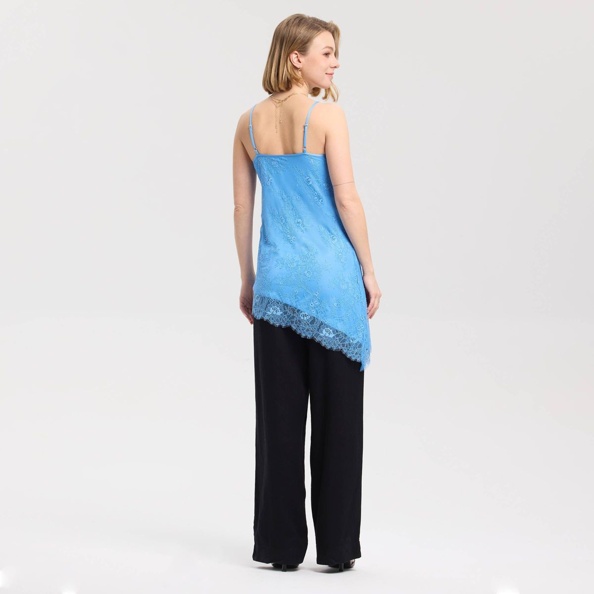 Women's Lace Asymmetrical Tank Top - A New Day™ - thumbnail 4