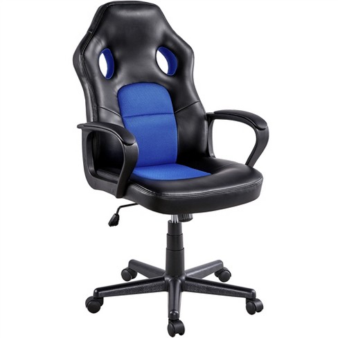 Neo Chair Office Computer Desk Chair Gaming-Ergonomic Mid Back Cushion Lumbar Support with Wheels Comfortable Blue Mesh Racing Seat Adjustable Swivel