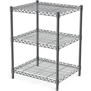 MaseiKar 3 Tier Grey Storage Racks and Shelving,Heavy Steel Material Pantry Shelves,Suitable for Warehouses, Closets, Kitchens - 1 of 4