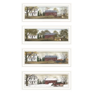 4- Piece Vignette Four Seasons Homesteads White Framed Wall Art for Living Room, Bedroom Wall Art Print for Home Decor by Billy Jacobs - 1 of 4