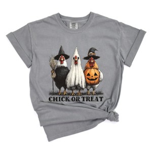 Chick or Treat Halloween Chickens - Garment Dyed Tee - 1 of 2