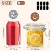 8oz Small Airtight Glass Jars Set of 6 with Lid Food Storage Jar Round, Mini Storage Container for Kitchen Canning, Jam, Spice, Honey - 2 of 4